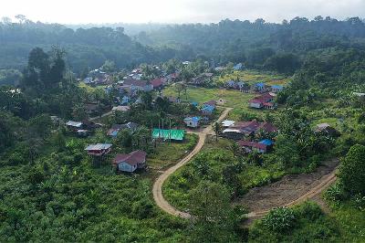 Penampangan ruang hidup masyarakat adat Nyaribungan, Kecamatan Laham, Kabupaten Mahakam Ulu, Kalimantan Timur, 30 Juli 2023. Dok. BETAHITA.ID