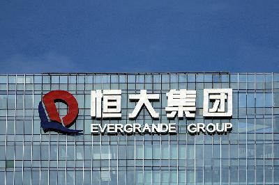Kantor pusat China Evergrande Group di Shenzhen, Guangdong, Cina, 26 September 2021. REUTERS/Aly Song