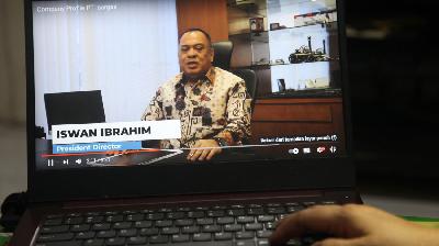Presiden Direktur PT Isargas Iswan Ibrahim dalam video company profile PT Isargas. (foto: Tempo/ Gunawan Wicaksono)