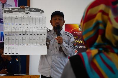 Sosialisasi Pemilu 2024 di Kota Madiun, 8 Agustus 2023. ANTARA/Siswowidodo