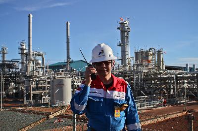 Fasilitas produksi gas atau Central Processing Plant (CPP) PT Pertamina EP Donggi di Toili Barat, Sulawesi Tengah. TEMPO/Dhemas Reviyanto Atmodjo