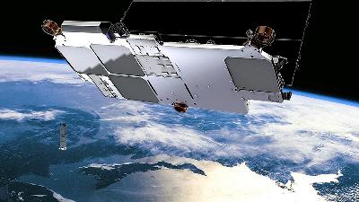 Illustration of Starlink’s SpaceX satellite in orbit. 
SpaceX–Teslarati Doc.
