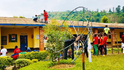 Starlink device installation in Rwanda. 
Starlink Doc.
