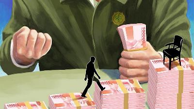Corruption and bribery in Agriculture Ministry 
Illustration by Imam Yunni
