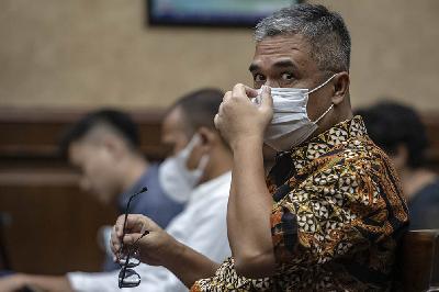Direktur PT Multimedia Berdikari Sejahtera Windi Purnama di Pengadilan Tipikor, Jakarta, 4 Oktober 2023. ANTARA/Muhammad Adimaja