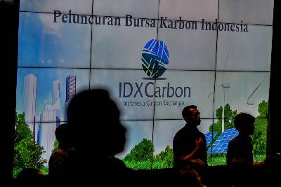 Peluncuran Bursa Karbon Indonesia (IDX Carbon) di Bursa Efek Indonesia, Jakarta, 26 September 2023. Tempo/Tony Hartawan