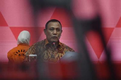 Ketua KPK, Firli Bahuri, di gedung Komisi Pemberantasan Korupsi, Jakarta, 19 September 2023. TEMPO/Imam Sukamto