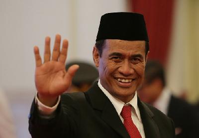 Andi Amran Sulaiman saat dilantik menjadi Menteri Pertanian untuk Sisa Masa Jabatan 2019-2024 di Istana Negara, Jakarta, 25 Oktober 2023. TEMPO/Subekti