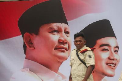 Pendukung bakal Calon Presiden Prabowo Subianto dan bakal Calon Wakil Presiden Gibran Rakabuming Raka di Jakarta, 25 Oktober 2023. TEMPO / Hilman Fathurrahman W