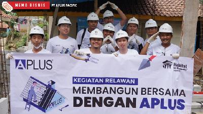 Perusahaan manufaktur bahan bangunan, PT Aplus Pacific bekerja sama dengan lembaga kemanusiaan Habitat for Humanity Indonesia 