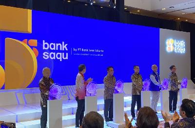 Peluncuran Bank Saqu di Menara Astra, Jakarta Pusat, 20 November 2023. TEMPO/Defara Dhanya