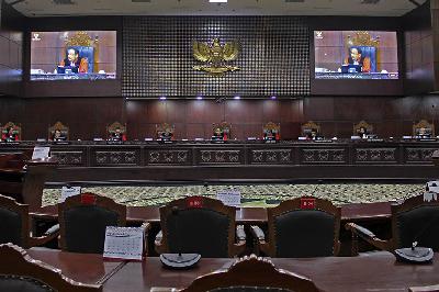 Suasana Mahkamah Konstitusi, Jakarta, 14 November 2023. ANTARA/Arif Prada