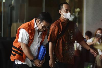 Mantan Menteri Pertanian RI, Syahrul Yasin Limpo, menjalani pemeriksaan lanjutan, di gedung Komisi Pemberantasan Korupsi, Jakarta, 17 November 2023. TEMPO/Imam Sukamto