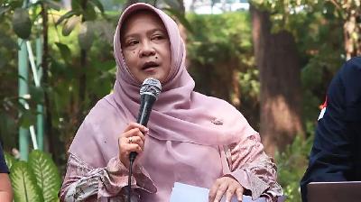 Direktur Jenderal Pengendalian Perubahan Iklim KLHK Laksmi Dhewanthi di Taman Arboretum KLHK, Jakarta, 7 Oktober 2023/Antara/Sugiharto Purnama