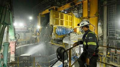 Freeport Indonesia’s iron ore processing in Tembagapura district, Mimika Regency, Papua. 
Freeport Indonesia Doc.
