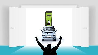 Bagaimana Lobi Wuling dan Moeldoko soal Charger Mobil Listrik. Ilustrasi: Tempo/Rudy Asrori