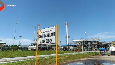 Arar Gas Plant yang dioperasikan kontraktor kontrak kerja sama Petrogas Basin Ltd di Sorong Papua Barat.