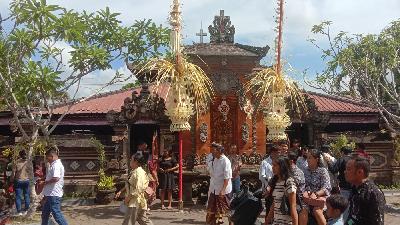 Suasana Natao di Gereja Tritunggal Mahakudus, Tuka, Desa Dalung, Kecamatan Kuta Utara, Kabupaten Badung, Bali, 25 Januari 2023. Tempo/Made Argawa.