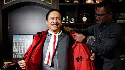 Ketua Mahkamah Konstitusi masa jabatan 2023-2028 Suhartoyo, di gedung MK, Jakarta, 12 Desember 2023/Tempo/Tony Hartawan