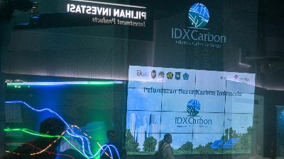 Peluncuran Bursa Karbon Indonesia (IDX Carbon) di Bursa Efek Indonesia, Jakarta, 26 September 2023. Tempo/Tony Hartawan