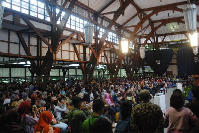 Suasana kuliah umum di Aula Barat Institut Teknologi Bandung (ITB), Bandung. TEMPO/STR/Prima Mulia