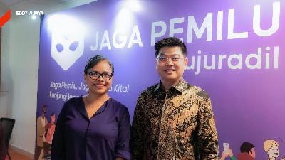 Perkumpulan Jaga Pemilu meluncurkan platform jagapemilu.com di kawasan Kuningan, Jakarta Selatan, Jumat, 5 Januari 2024. Platform jagapemilu.com ini dibuat untuk mengajak masyarakat mengawal proses demokrasi yang jujur, adil, dan transparan.