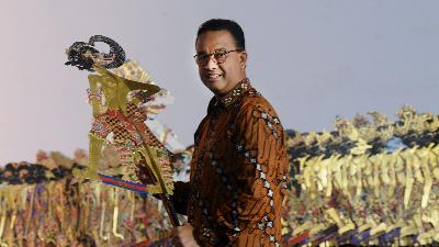 Calon presiden nomor urut 1 Anies Baswedan  di Ponorogo, Jawa Timur, 29 Desember 2023/Antara/Indrianto Eko Suwarso