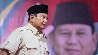 Calon presiden nomor urut 2 Prabowo Subianto di Palembang, Sumatera Selatan, 9 Januari 2024. Antara/Nova Wahyudi