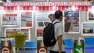 Inside the office of the National Research and Innovation Agency (BRIN) in Jakarta, January 12, 2022. 
TEMPO/Tony Hartawan

