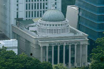 Gedung Mahkamah Konstitusi di Jalan Medan Merdeka Barat, Jakarta, 10 Desember 2023. TEMPO/Bintari Rahmanita