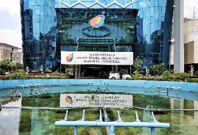Gedung kementerian Badan Usaha Milik Negara (BUMN) di Jakarta, 2019. TEMPO/Hilman Fathurrahman W