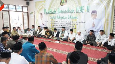 Pemerintah Kabupaten Sukabumi kembali menggelar Muhibbah Ramadhan. Kegiatan yang rutin diselenggarakan selama ramadhan ini, diawali dari Masjid Al Mu'min yang berlokasi Desa Sukamanah, Kecamatan Cisaat, Kabupaten Sukabumi.