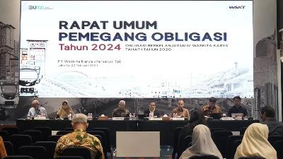 Rapat Umum Pemegang Obligasi (RUPO) PT Waskita Karya Persero Tbk yang digelar di Jakarta, 21-22 Februari 2024. Dok.Waskita