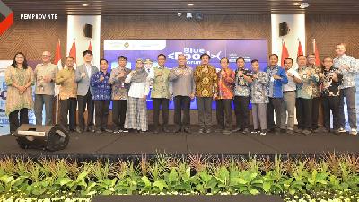 Kegiatan Blue Food Forum yang diselenggarakan Kementerian Perencanaan Pembangunan Nasional RI, di Pullman Hotel Mandalika, Kuta, Lombok Tengah.