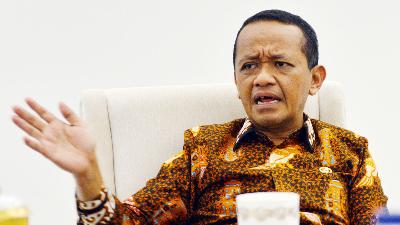 Menteri Investasi/Kelapa Badan Penanaman Modal (BKPM) Bahlil Lahadalia, Jakarta, Jumat, 22 Maret 2024. Tempo/Febri Angga Palguna