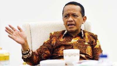 Minister of Investment/Head of the Investment Coordinating Board, Bahlil Lahadalia, Jakarta, March 22. 
TEMPO/Febri Angga Palguna
