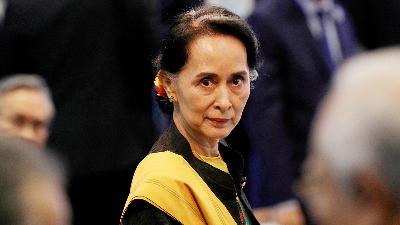 Aung San Suu Kyi di Manila, Filipina, November 2017. REUTERS/Athit Perawongmetha/File Photo