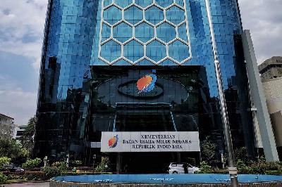 Gedung kementerian Badan Usaha Milik Negara (BUMN) di Jakarta. TEMPO/ Hilman Fathurrahman W