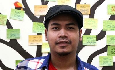 Faza Ibnu Ubaidillah, pencipta komik Si Juki di Jakarta. Dok. TEMPO/Franotto