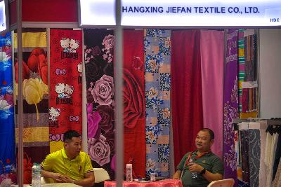 Pameran industri tekstil dan produk tekstil di Jakarta International Expo Kemayoran Jakarta. Tempo/Tony Hartawan