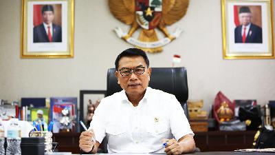 Presidential Chief of Staff Moeldoko at the Presidential Palace Complex, Jakarta, July 6, 2023.
TEMPO/Subekti
