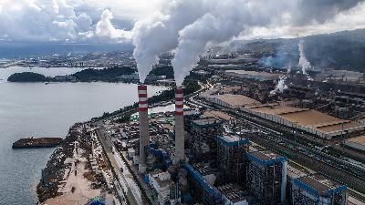 A nickel processing plant (smelter) at the Indonesia Weda Bay Industrial Park (IWIP) in Lelilef village, Central Halmahera Regency, North Maluku, July 7.
ANTARA/Andri Saputra
