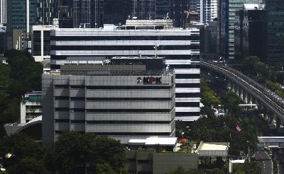 Gedung Komisi Pemberantasan Korupsi di Jakarta Selatan, 23 April 2024. TEMPO/Imam Sukamto