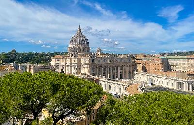 Lanskap Vatikan dari Asrama Frater Pontificio Collegio Urbano, 15 September 2024. TEMPO/Francisca Christy Rosana