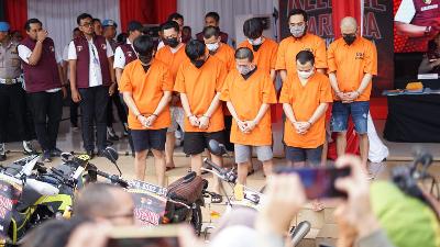 Rilis tersangka dan barang bukti kasus tindak pidana pencucian uang terkait jaringan narkoba terpidana Hendra Sabarudin di Lapangan Bhayangkara Mabes Polri, Jakarta, 18 September 2024. Dok.Polri