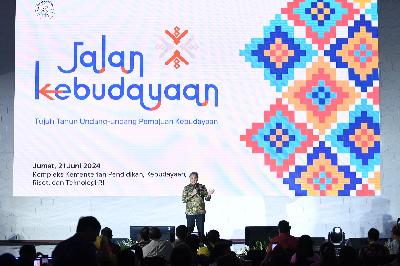 Dirjen Kebudayaan Hilmar Farid dalam peringatan tujuh tahun Undang-Undang Pemajuan Kebudayaan