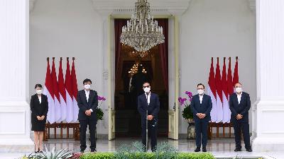 Members of the Board of Directors of the Indonesia Investment Authority after being introduced by President Joko Widodo, Tuesday, February 16, 2021. BPMI Setpres/Muchlis Jr.