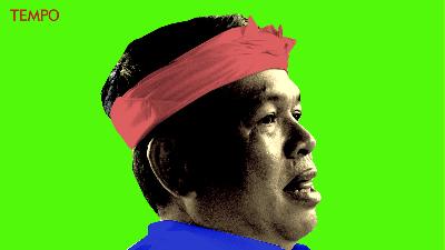Gubernur Jawa Barat Dedi Mulyadi  bersama siswa-siswi  SMAN 2 Purwakarta, Jawa Barat, 14 Mei 2025. 
Tempo/Ilham Balindra