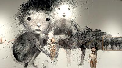 Karya Iwan Effendi dalam pameran tunggalnya, 