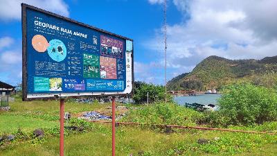 The Raja Ampat Geopark area in the vicinity of Gag Nikel's concession on Gag Island, West Waigeo District, Raja Ampat, Southwest Papua, 2025. Tempo/ Nita Dian